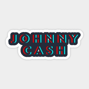 Johnny Cash Horizon Glitch Sticker